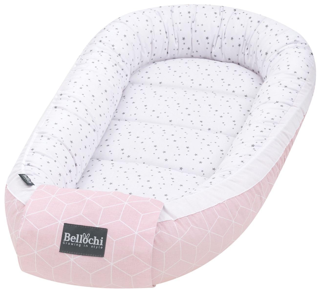 Bellochi | Set di 5 Pezzi per Neonato | Realizzato in 100% Cotone | Riduttore Lettino Neonato 90x60cm | Cuscino Bambino | Cuscino Neonato con Fodere | aurora