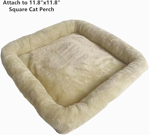 Miniatura 2 de SHENGOCASE Accesorios de torre de árbol para gatos, piezas de repuesto, cojín de cama para perca de gato con banda elástica (11.8 x 11.8 pulgadas,