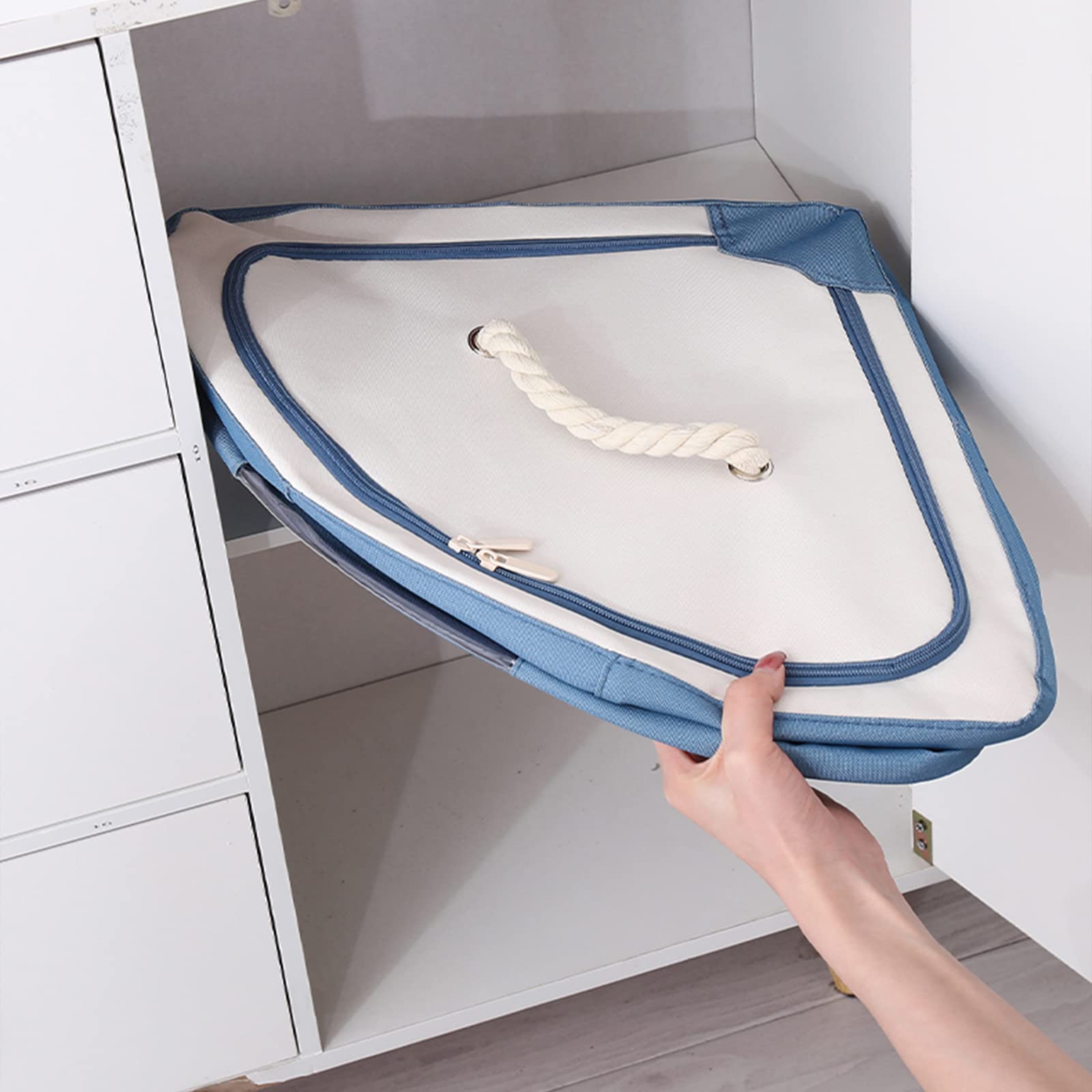 2 Stuks 100L Stapelbare Opbergdoos, Oxford Doek Stalen Frame Opbergdoos, Verdikte Opvouwbare Stofdicht Transparant Stalen Frame Opslag En Afwerking