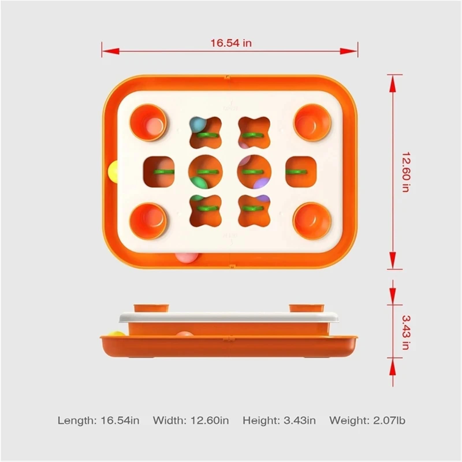 Dispensador de comida lenta Cat Puzzle Nivel 2, divertido juguete alimentador con bolas, estimulación mental, juego interactivo