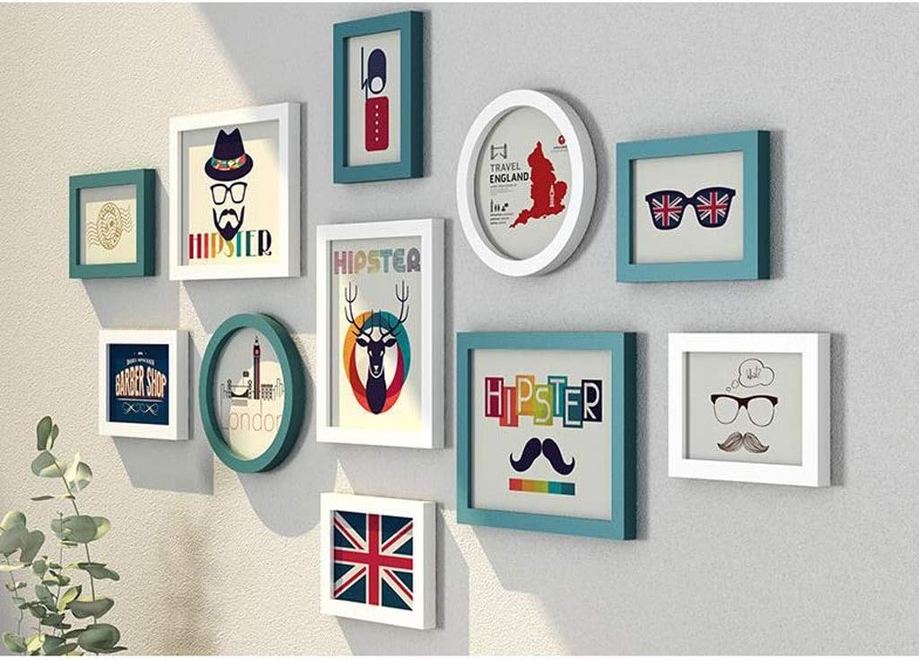 Photo Frames Multiple Photos Collage Wall Picture Frame Set 11 Pieces Combination Wooden Baby Decor Gift