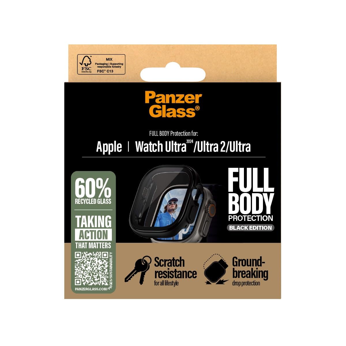Panzer Glass Snappie Full Body Nero Apple Watch Ultra 2