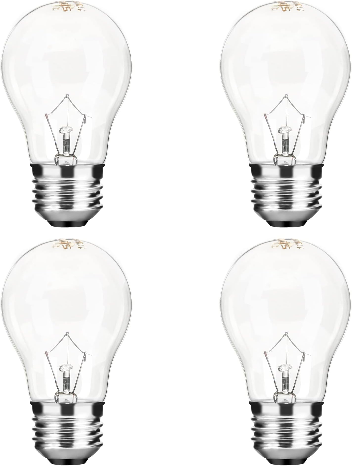 Appliance Oven Light Bulb A15 40W High Temperature 500 Degrees Resistant for Refrigerator Over Stove Microwave Range Hood Lava Lamp Replacement Bulb E26 Medium Base 120V Warm White