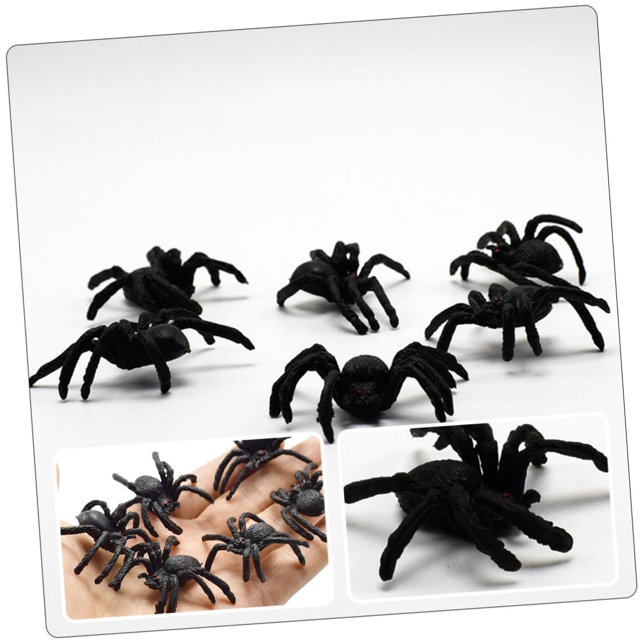 Fausse Araignée, Araignée Effrayante Géante Poilue Noire Douce Pour La Décoration Extérieure D'halloween (150cm