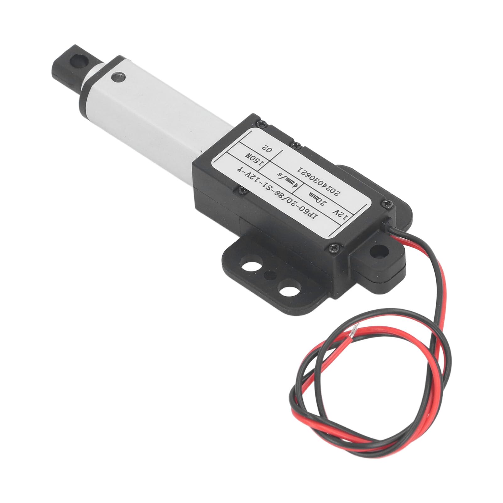 Attuatore lineare elettrico 12V 150N 20mm IPX4 Mini con alluminio e ABS per automazione domestica e banco di lavoro di sollevamento