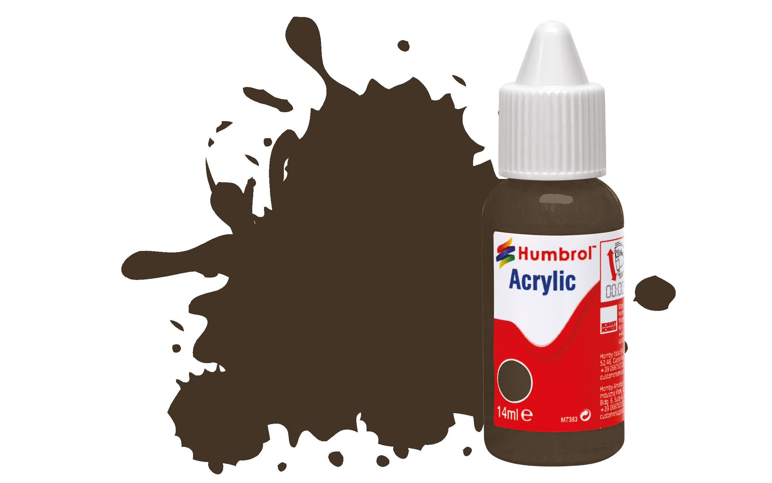 Humbrol Acrylic Paint No 10 Service Brown Gloss 14ml Model Craft DB0010