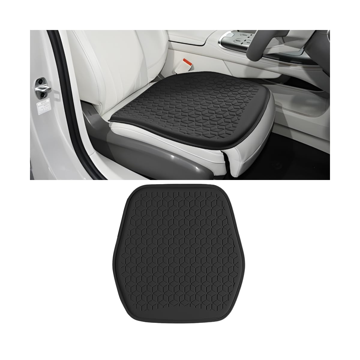 Zpana Gel Car Seat Cushion Non-Slip Comfortable Automotive Chair Protector Pad for Driving Breathable Vehicle Interior Mat Cover