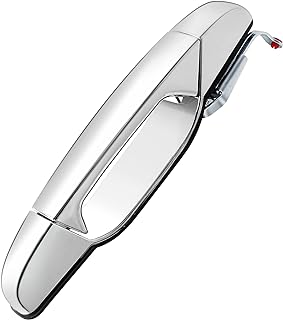 Exterior Rear Right Door Handle Passenger Side Compatible with 2007-2013 Chevrolet Chevy Silverado Tahoe Avalanche Suburban, GMC Sierra Yukon XL Denali, Cadillac Escalade ESV | Replaces OE 15915660