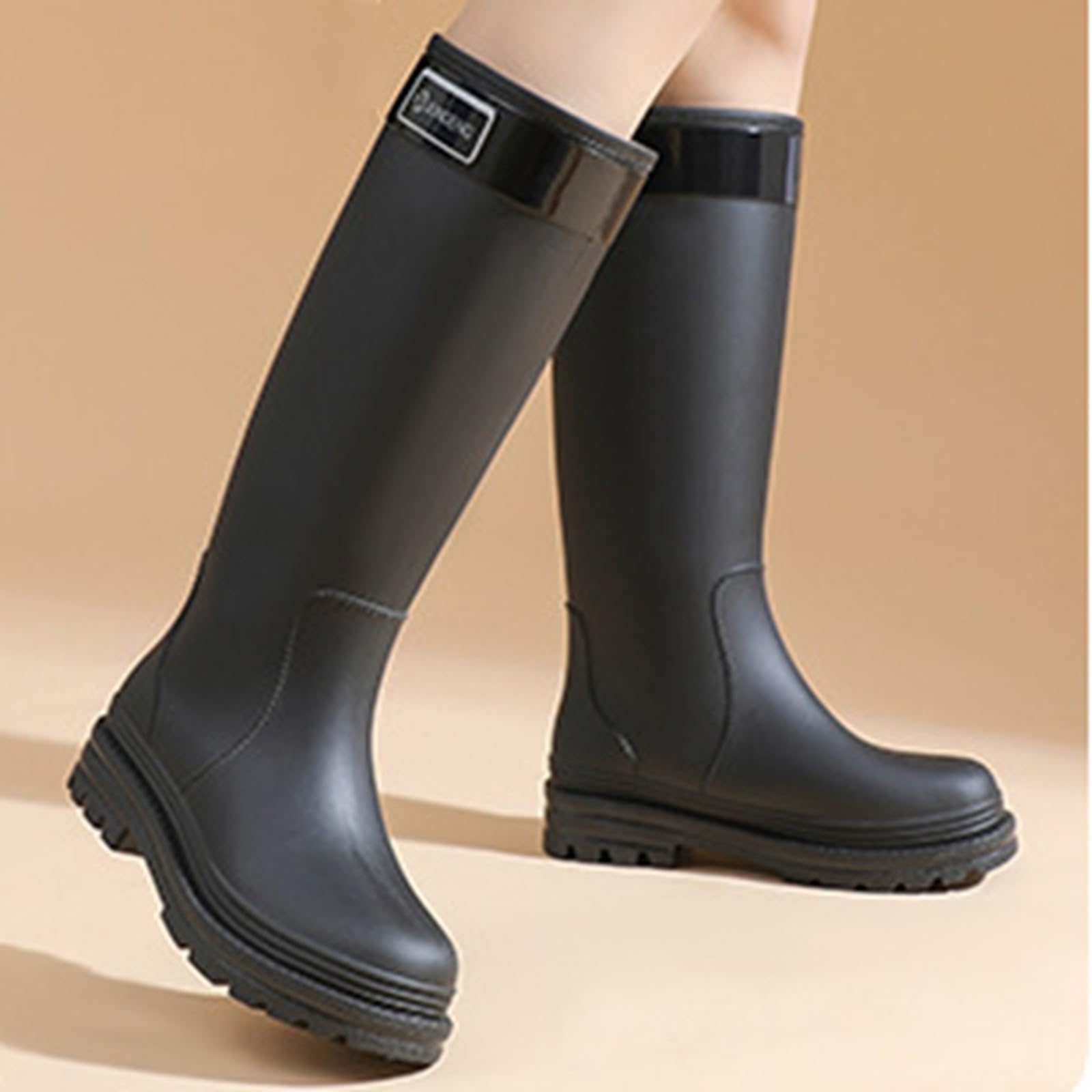 Generico Stivali Pioggia Uomo, Impermeabili Stivali Gomma Comode Scarpe Rain Boots Antiscivolo Calosce Galosce Unisex Scarponcini Antipioggia Stivaletti Scarponi Giardinaggio per La Pioggia