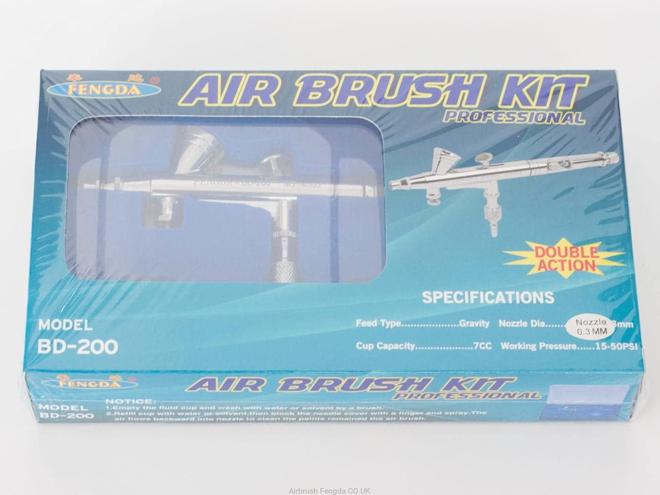 Double-Action Airbrush Fengda BD-200 with Nozzle 0,3 mm