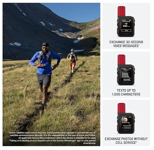 Garmin inReach Mini 3 Plus Rugged Global Satellite Communicator, Touchscreen Texting, Photo & Voice Messaging, Emergency SOS Messages & Battery Up to 350 Hours w/ Wearable4U Power Car/Wall Bundle - Thumbnail 4