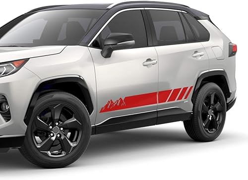 Miniatura 9 de Adhesivo adhesivo de vinilo a rayas compatible con Toyota Rav4 2012-2018 SUV e híbrido, color negro