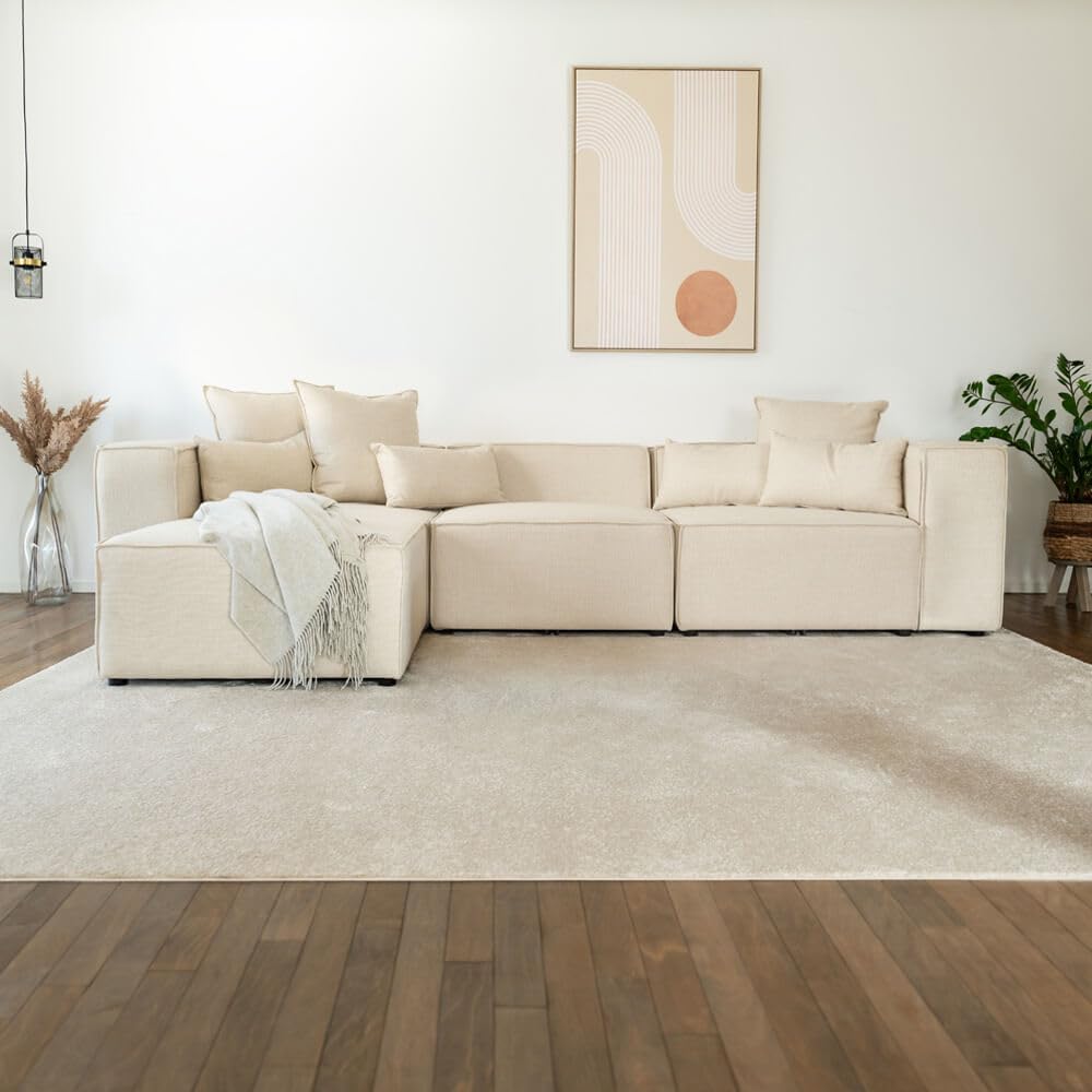 Home Deluxe - Sofa Verona - Beige, Größe: L