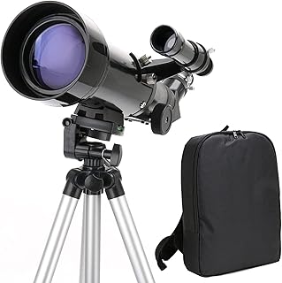 WXLBHD Telescope for Kids&Astronomy Beginners - 70mm Aperture Refractor Telescope with Adjustable Tripod Perfect Astronomy Gift, Black