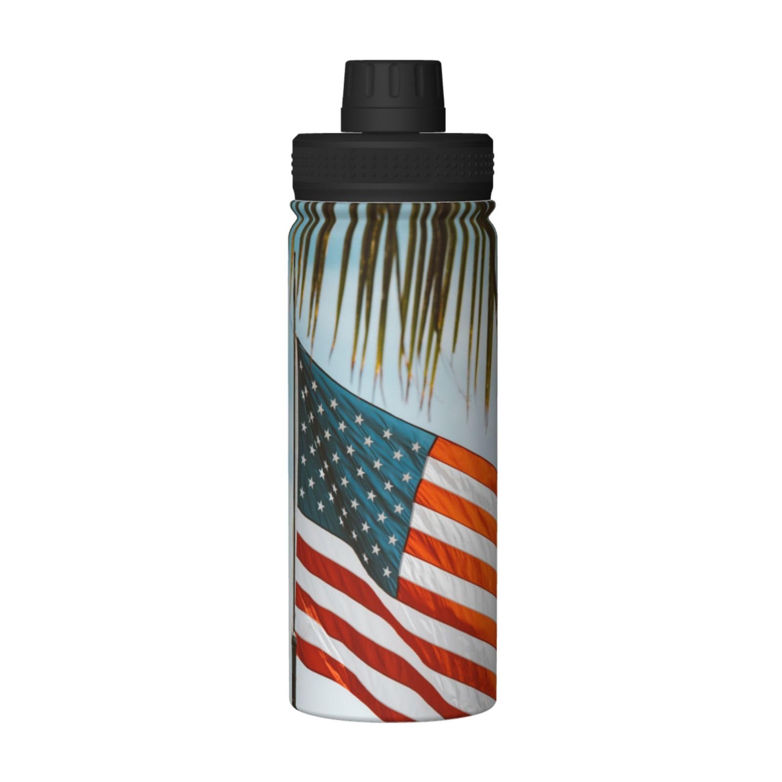 Hawaiianischer Himmel Druck Wasserflasche Edelstahl Isolierflaschen 530 ml Sport Wasserflaschen für Männer Frauen