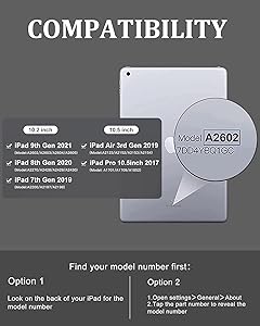 Keyboard Case for iPad 9th Generation 2021 10.2 Inch, Detachable Wireless Rechargeable Keyboard for iPad 8th/7th Gen, Slim Folio Stand Cover with Pencil Holder for iPad Pro 10.5" / iPad Air 3rd Gen