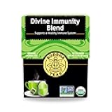 Organic Divine Immunity Blend - Herbal Tea - For Health & Wellbeing - With Antioxidants & Minerals - Clean Ingredients - Caffeine Free - OU Kosher & Non-GMO - 18 Tea Bags (Pack of 1)