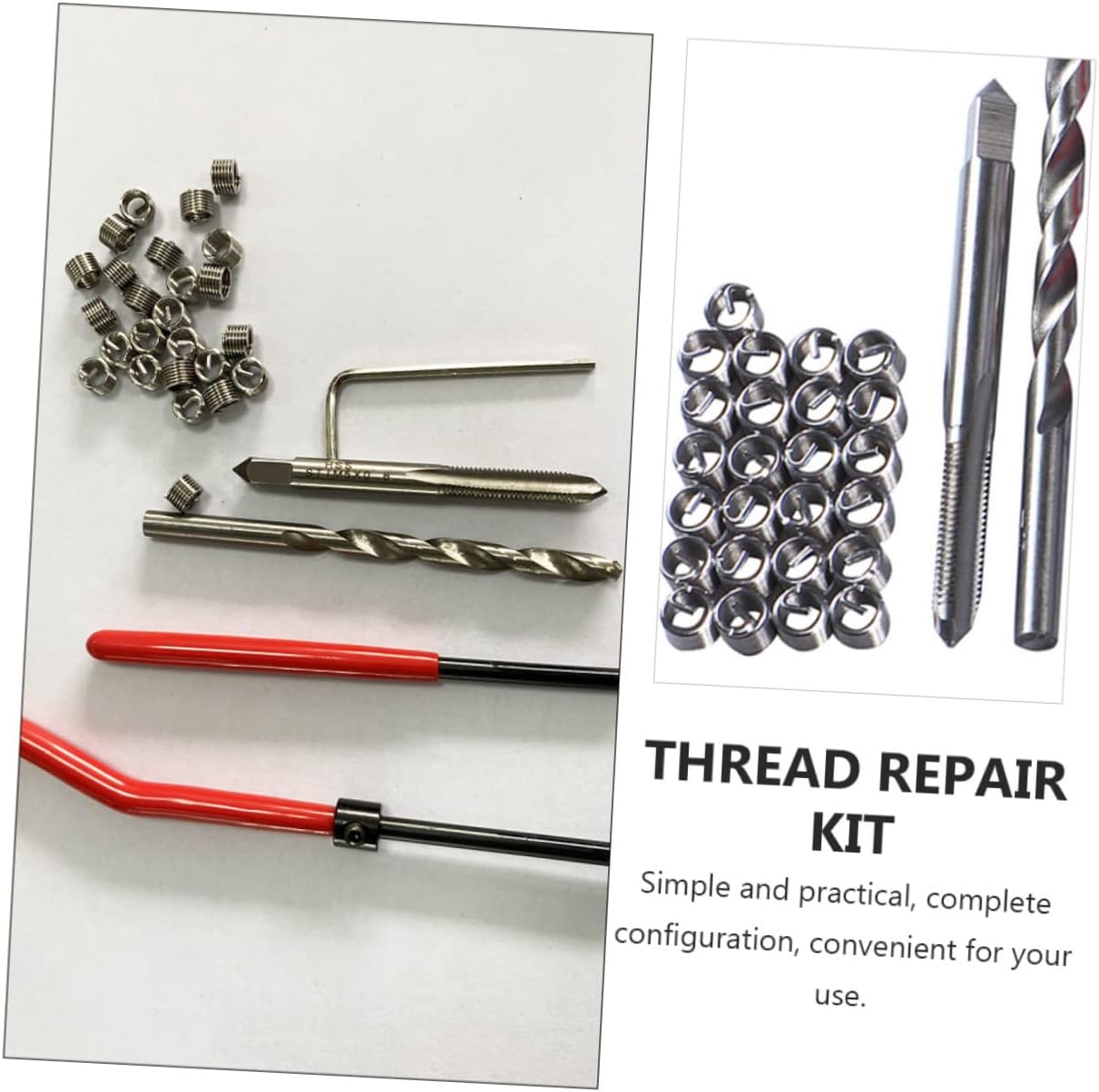 30pcs Alloy Material Thread Repair Tool Wire Insert Kit Repair Tool for Mechanics