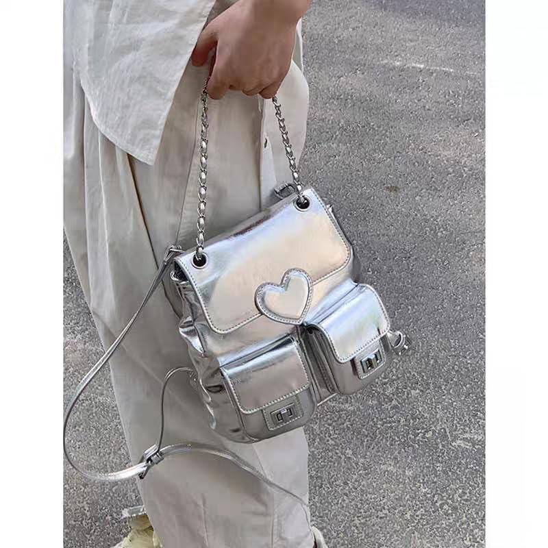 Image of MIAC Fashion Design Backpack Purse for Women, PU Leather Back pack, Chain Backpack a Variety of Back, Ladies Convertible Hangbag, Shoulder Bag,Best Gift for Girls.