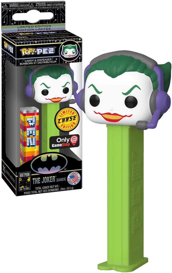 Funko Pop! Pez: DC Super Heroes - The Joker Gamer Chase Exclusive Dispenser
