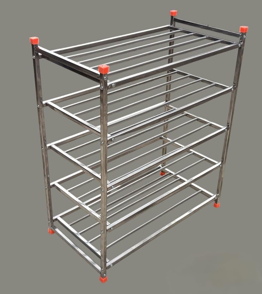 Stainless Steel Shoe Rack Multilayer/Book Shelves/Multipurpose Rack (5 Shelf/Layer ss Rack)-image-47