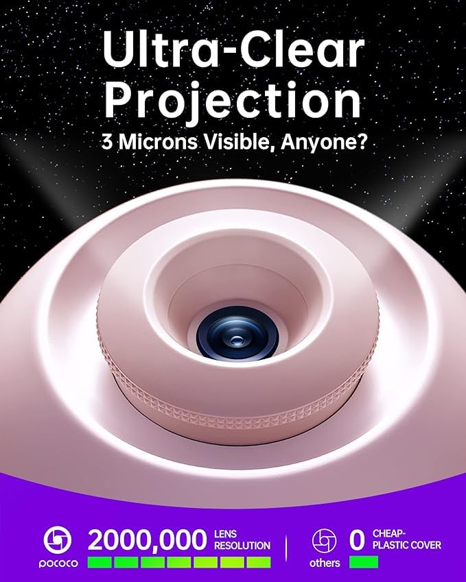 Image of Pococo Home Planetarium Star Projector: Ultra Clear Galaxy Projector For Bedroom Birthday Anniversary Ideas Girlfriend Women Her Wife Stress Relief Gifts Night Lights - Led