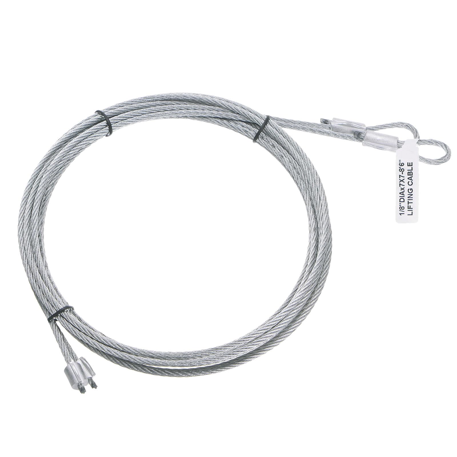 sourcing map - Lot de 2 câbles de porte de garage de 2 mètres/6,1 pieds, câble de ressort de torsion de 3 mm de diamètre, en acier galvanisé