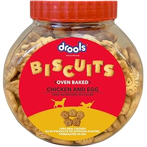 Drools Dog Treat Biscuits, Chicken and Egg Flavor 400g Pack, All Life Stages