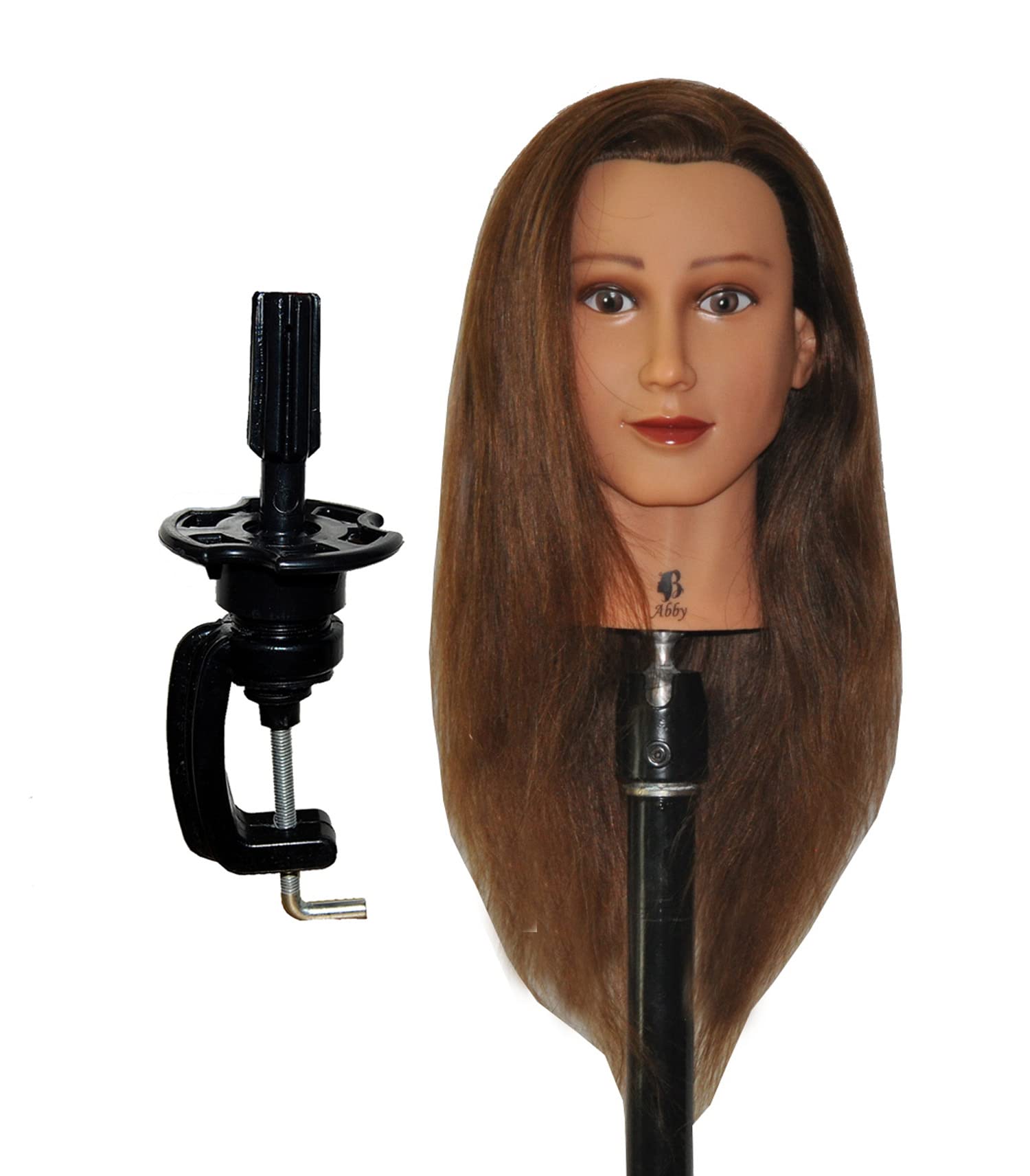 Buy BELLRINO60cm 100 Human Hair Cosmetology Mannequin Manikin Training