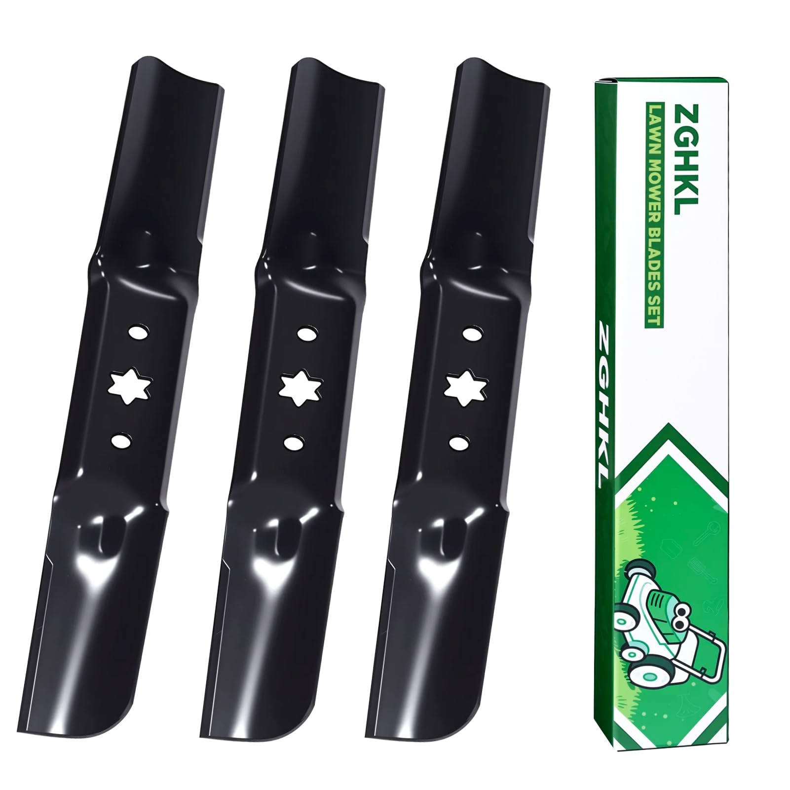 ZGHKL 942-05056A Lawn Mower Blades for Cub Cadet Ultima ZT1 54 Inch Deck High Lift Mowers Blades Riding Mower Replacement for XT1 ZT2 942-05056 742-05056 742-05056A 3Pack — image 1