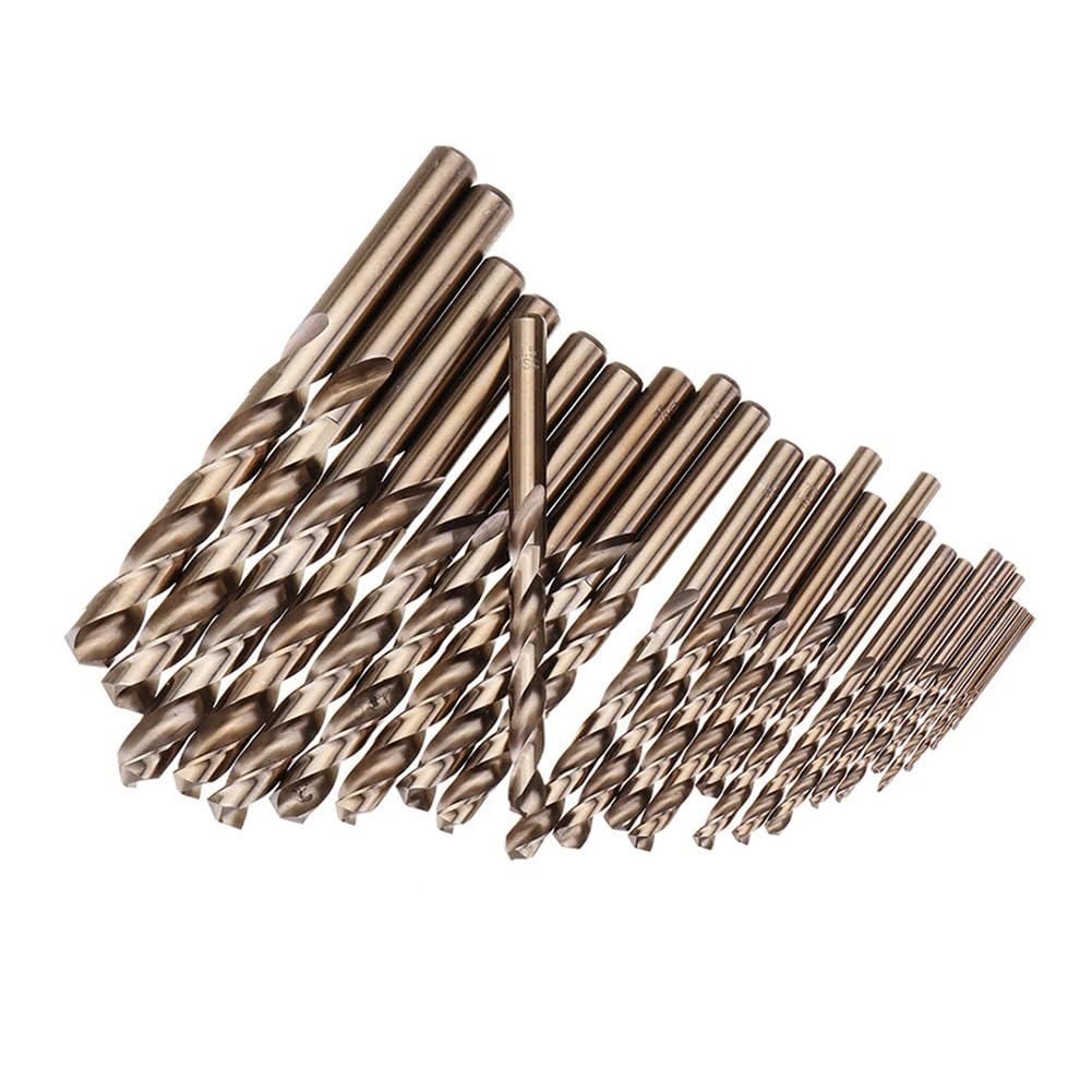 Kit de forets à revêtement cobalt HSS M35 de 1,0 à 13 mm - Pour perforateur en métal, acier, travail du bois