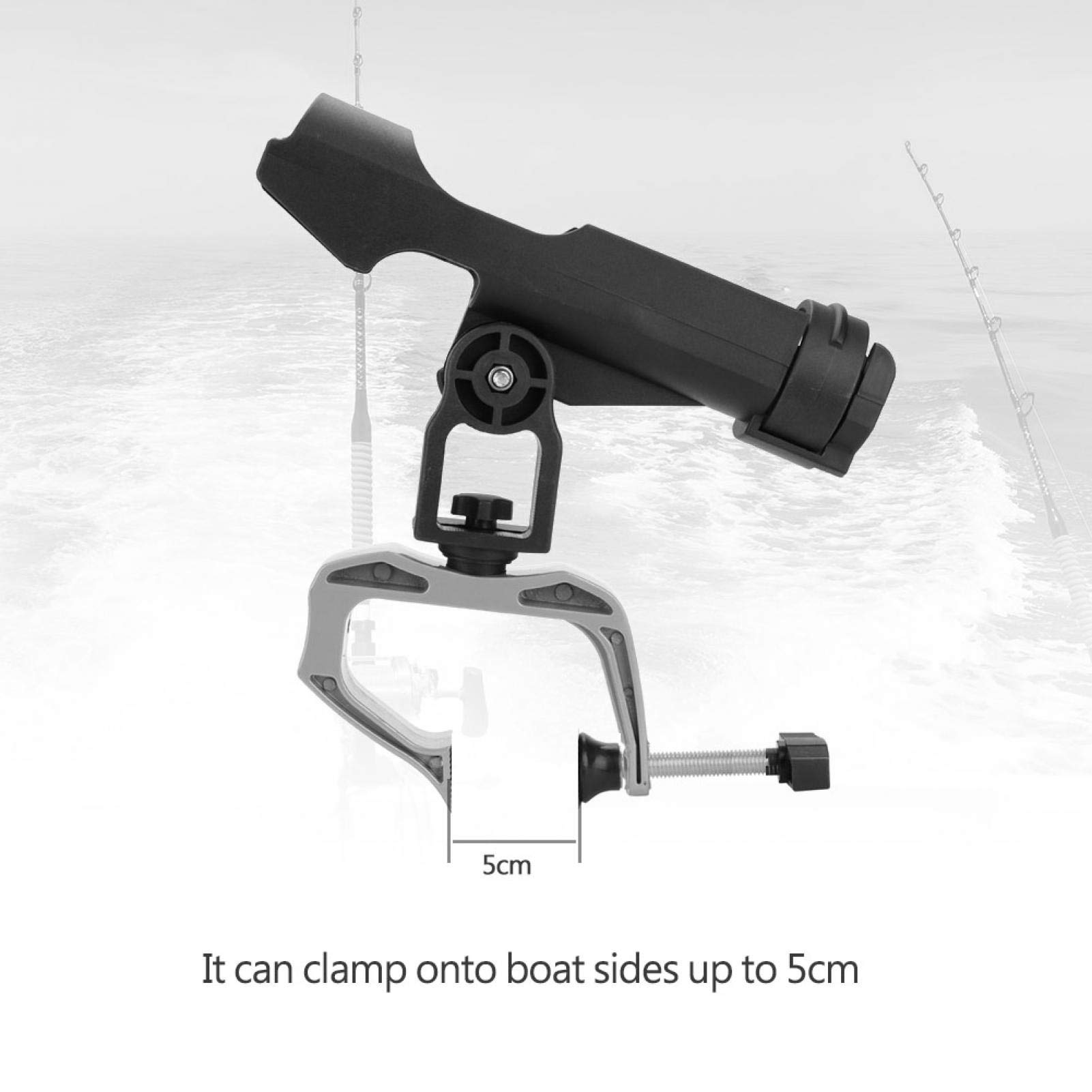 360 Degrees Pêche Rotatif Rod Holder Support avec vis pour outil Bateau
