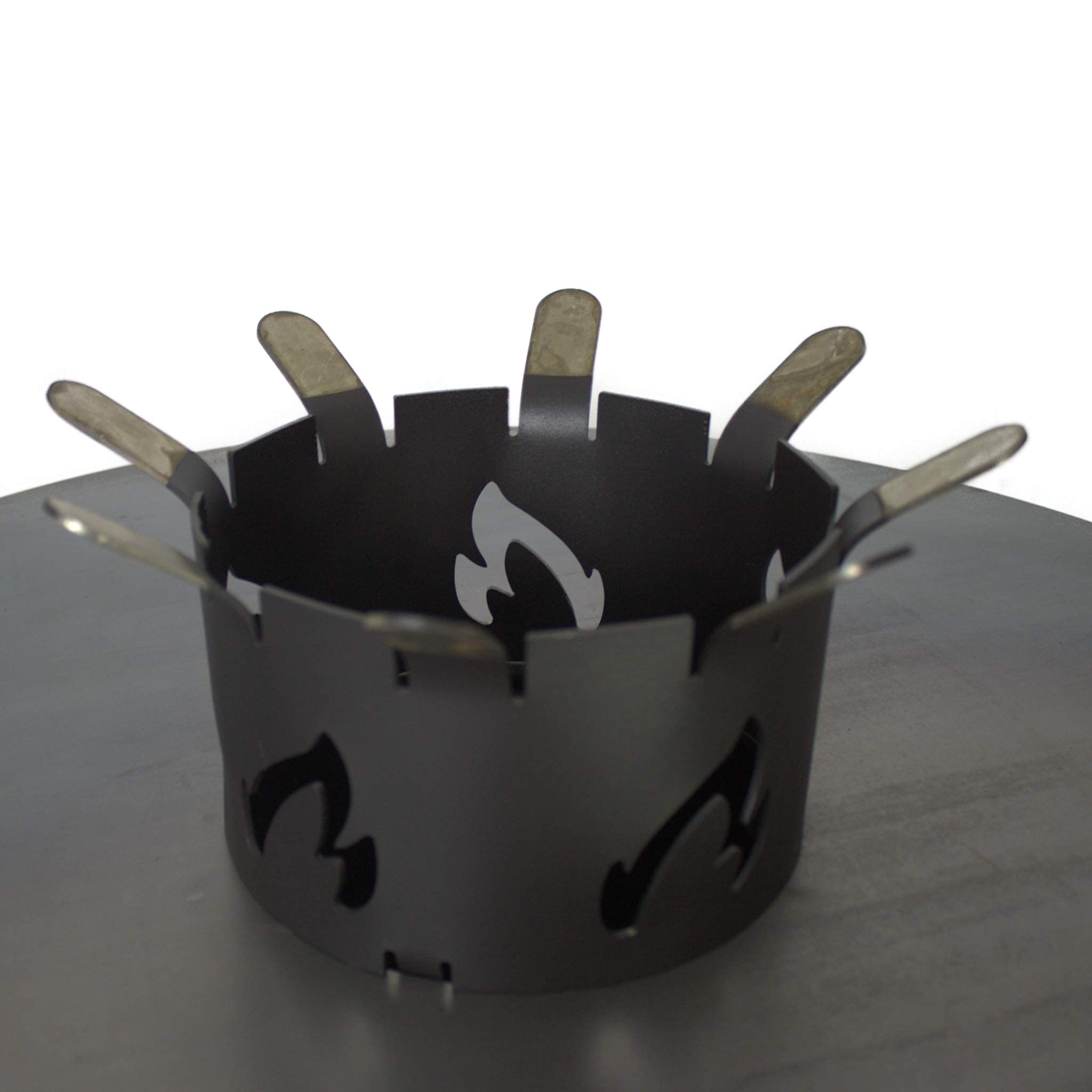 A. Weyck Tools Wok-Aufsatz Flamme 20cm für Feuerplatte + Brötchen-Spieße #26