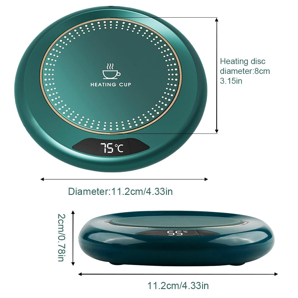 mizikuu Chauffe Tasse à Café USB, Réchauffe Tasse à Café avec 3 Réglages Température Chauffe Boisson Electrique Intelligent Bureau Coussin Chauffant Multifonctionnel Arrêt Automatique Pendant 8 Heures