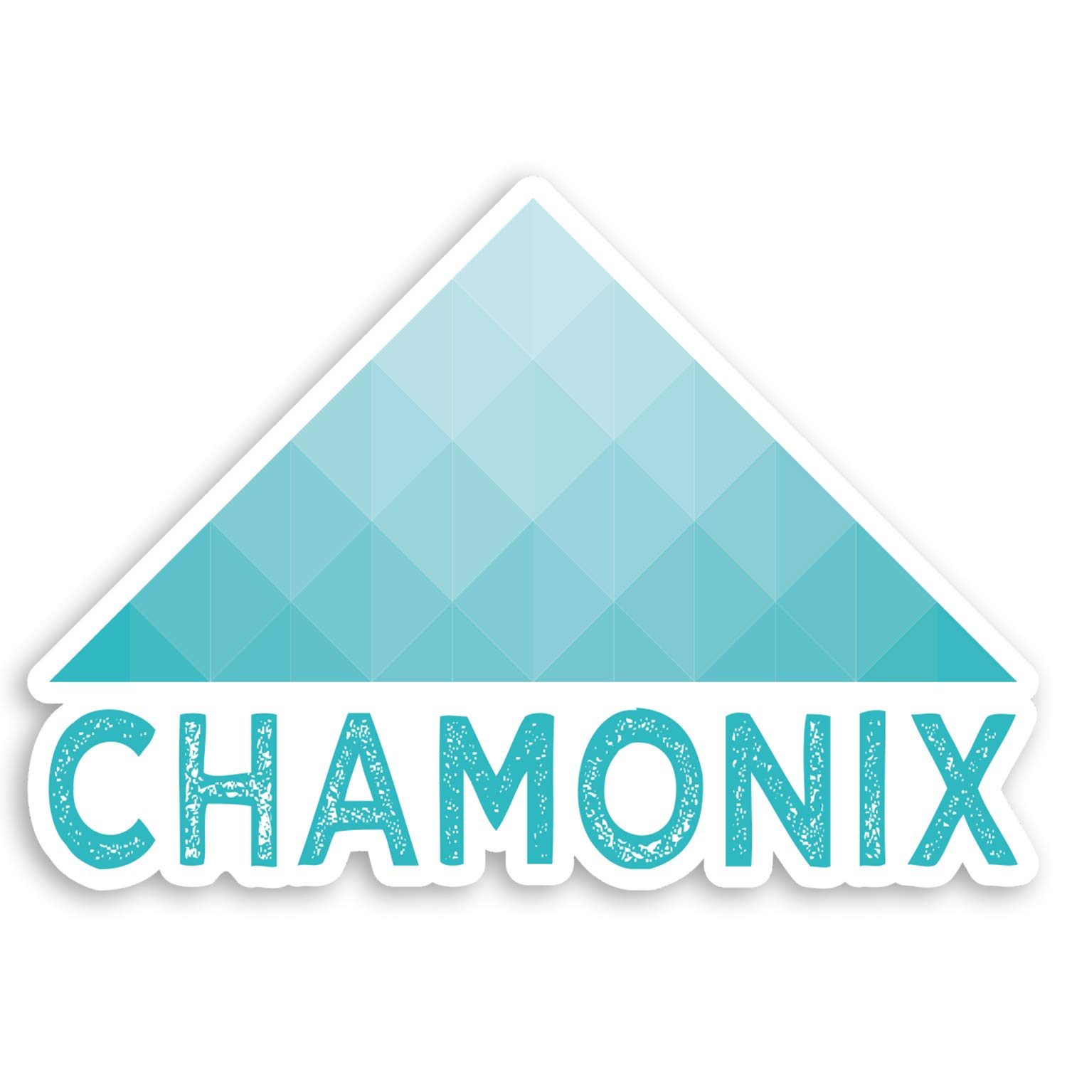 Destination Vinyl Ltd Multi 2 X 10Cm Chamonix France Vinyl Stickers - Ice Ski Skiing Luggage Sticker #30719 (10Cm Wide)