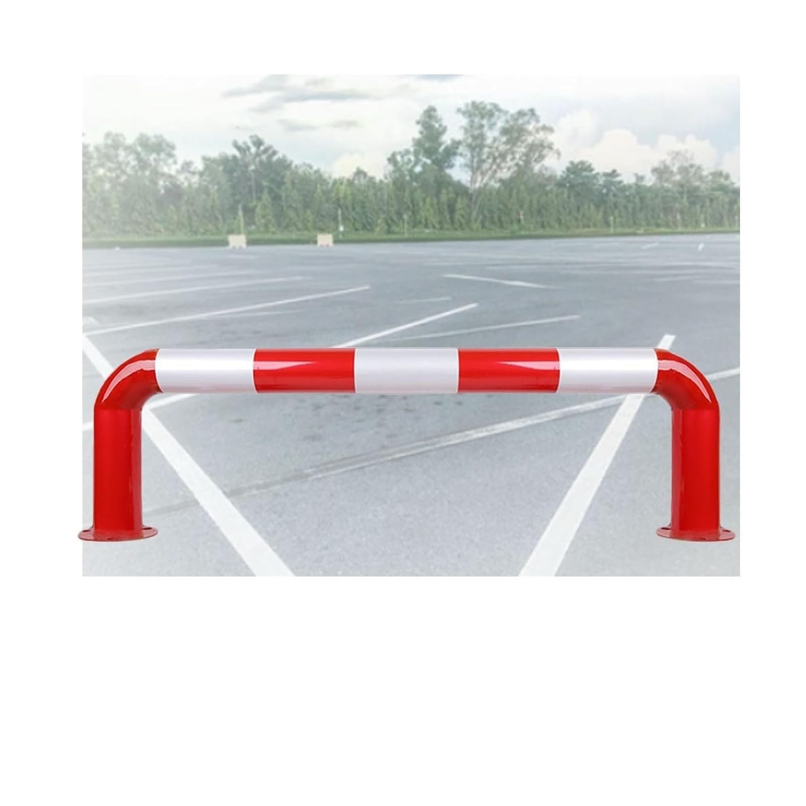 CWCQGH U Shape Security Bollards Driveway Parking Space Blocker, Car Isolation Posts For Garage (120x30cm)