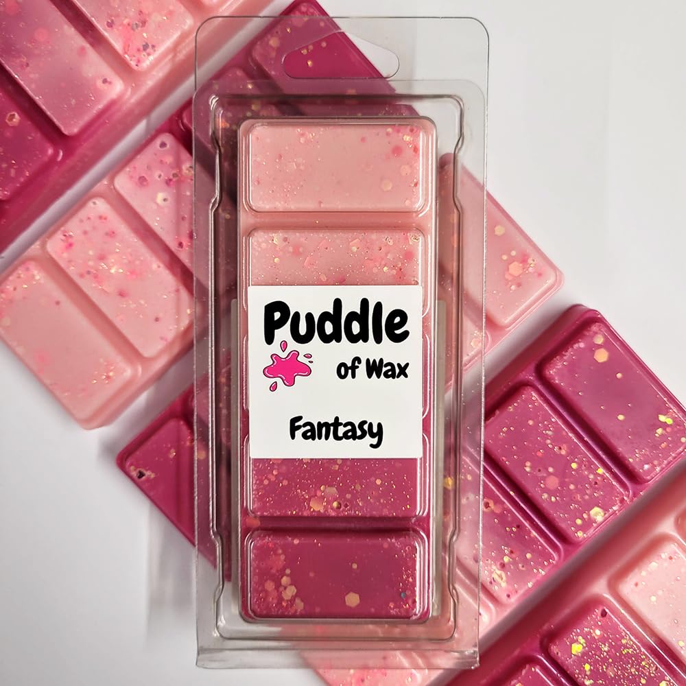 Puddle Of Wax Pink - Fantasy Soy Wax Melt Snap Bar - 50G - Perfume Scent - Vegan Friendly - Made In The Uk
