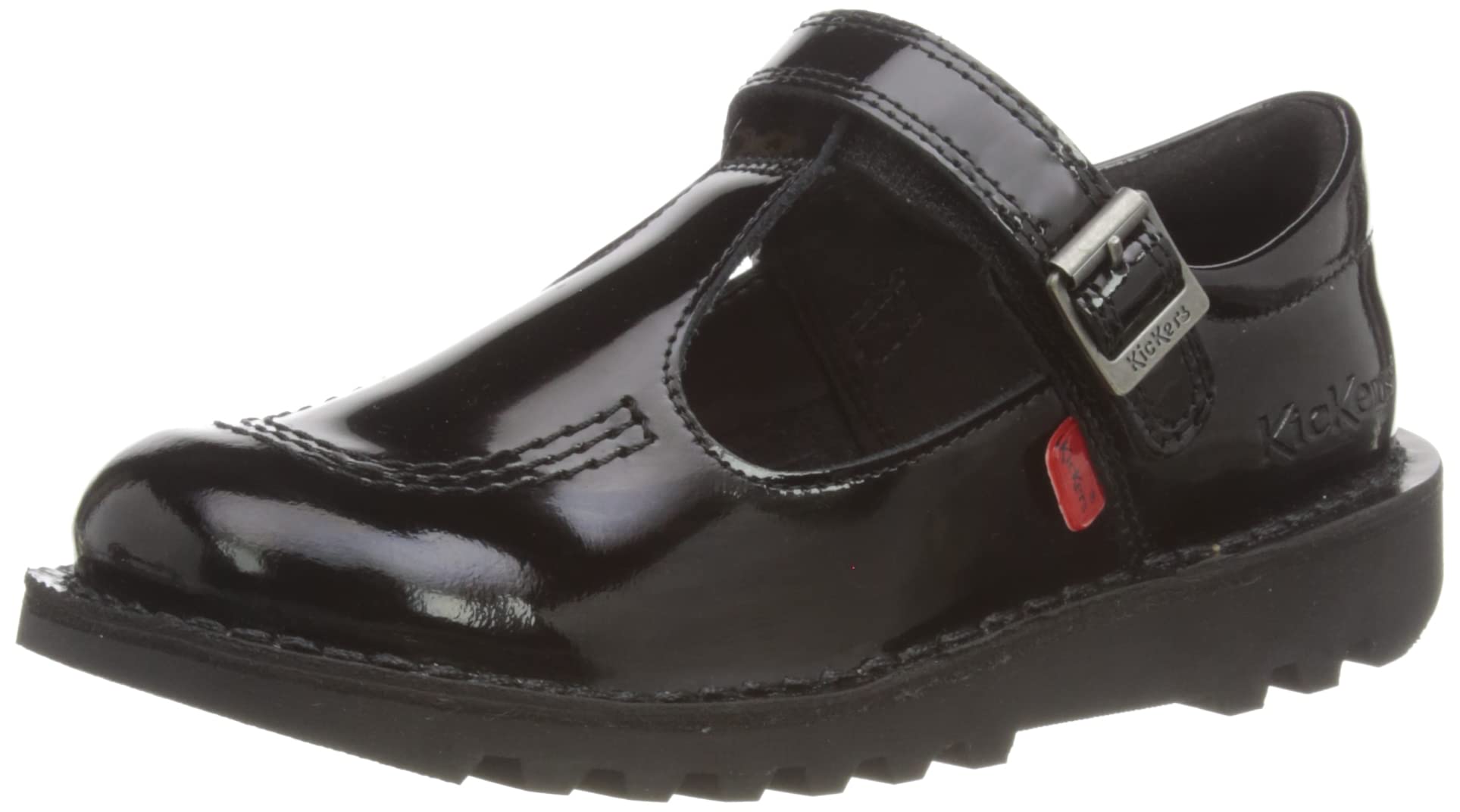 Kickers Women's Black Classic T-Bar Velcro Shoes In