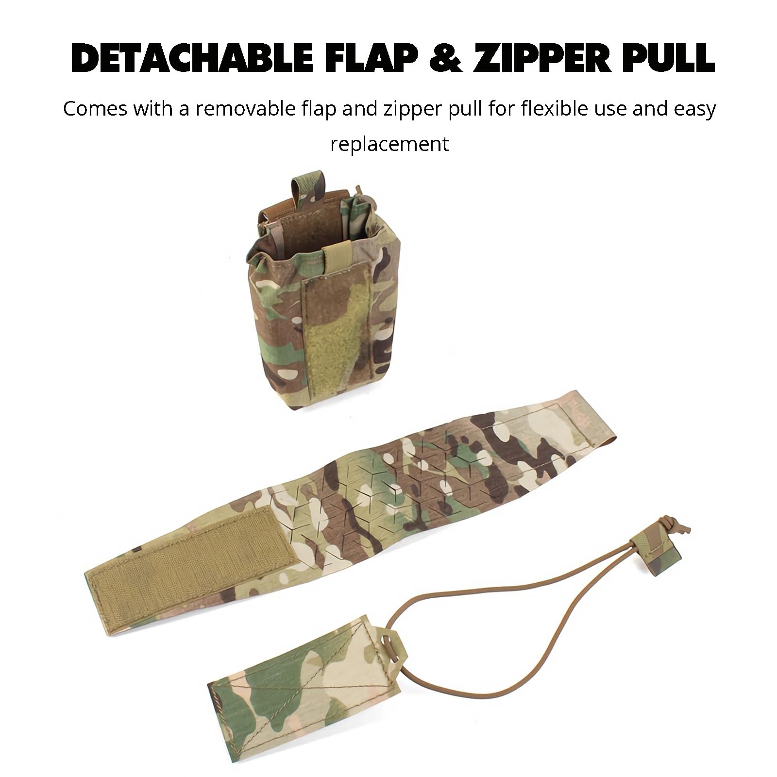 Custodia per Radio MOLLE, Supporto Regolabile per Walkie-talkie | Fibbia a sgancio rapido, Fasce elastiche di ritenzione, Durevole, Leggero, Escursionismo, Campeggio, Airsoft(MC)