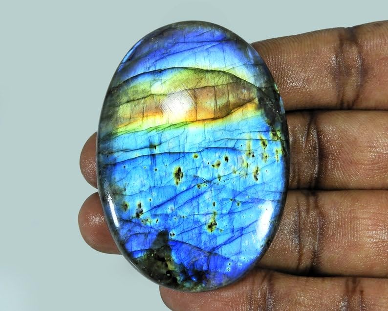 Labradorite cabochon pour fabrication bijoux pendentif et collier - 3