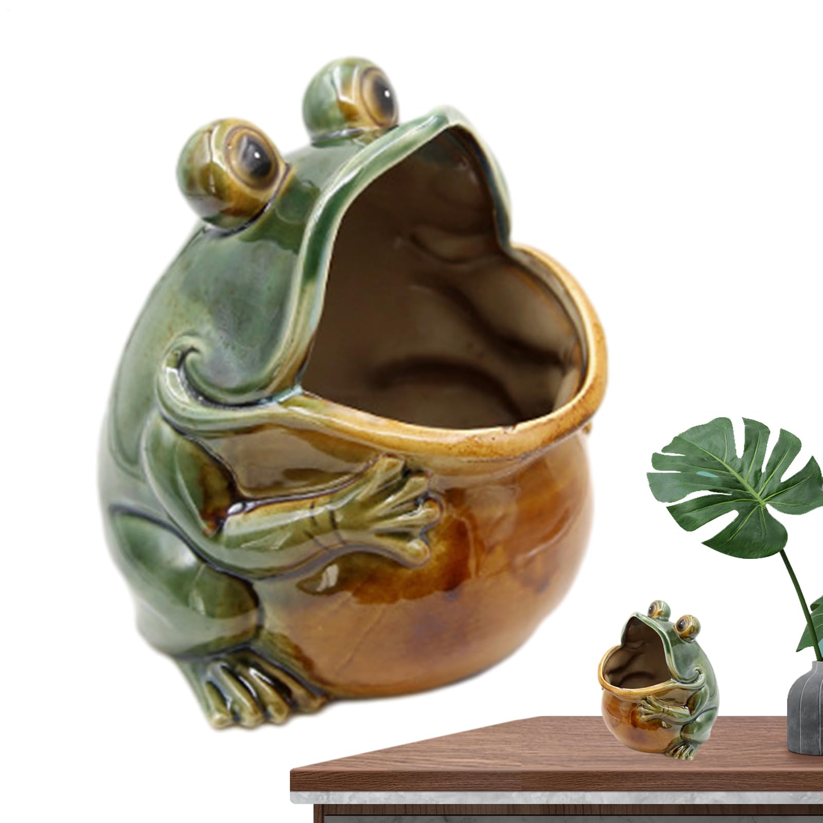Generisch Figurka, mała figurka, figurka outdoorowa do ogrodu | śliczna figurka ceramiczna, statuetka symulacyjna, ornament bonsai, dekoracja sukulentów, rzemiosło artystyczne, dekoracja og