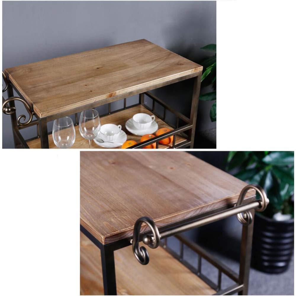 Carrello portavivande con ruote – Carrello multifunzione per ristorazione cucina ristorante e bar – Scaffale multiuso per un facile trasporto e servizio