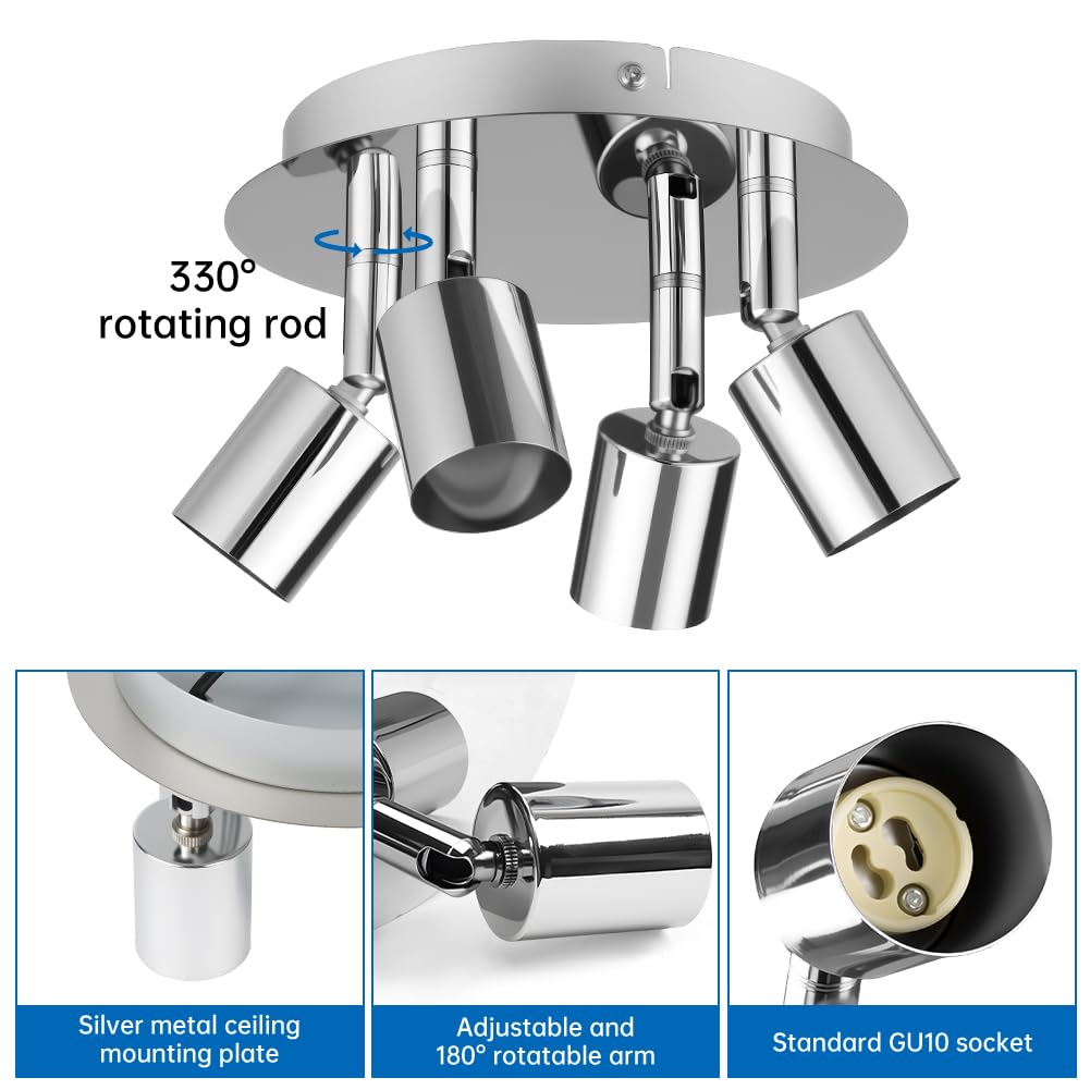 URAQT GU10 Spotlight Ceiling Lamp - Image 4