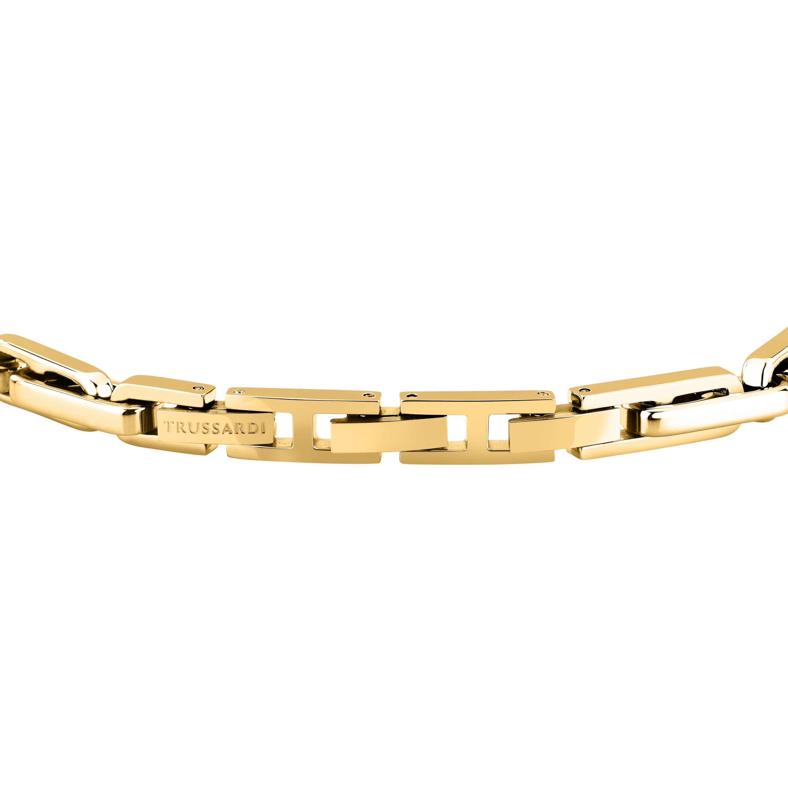Trussardi Bracciale Uomo in Acciaio Dorato, Rigido, Collezione T-STEEL - TJAXV51