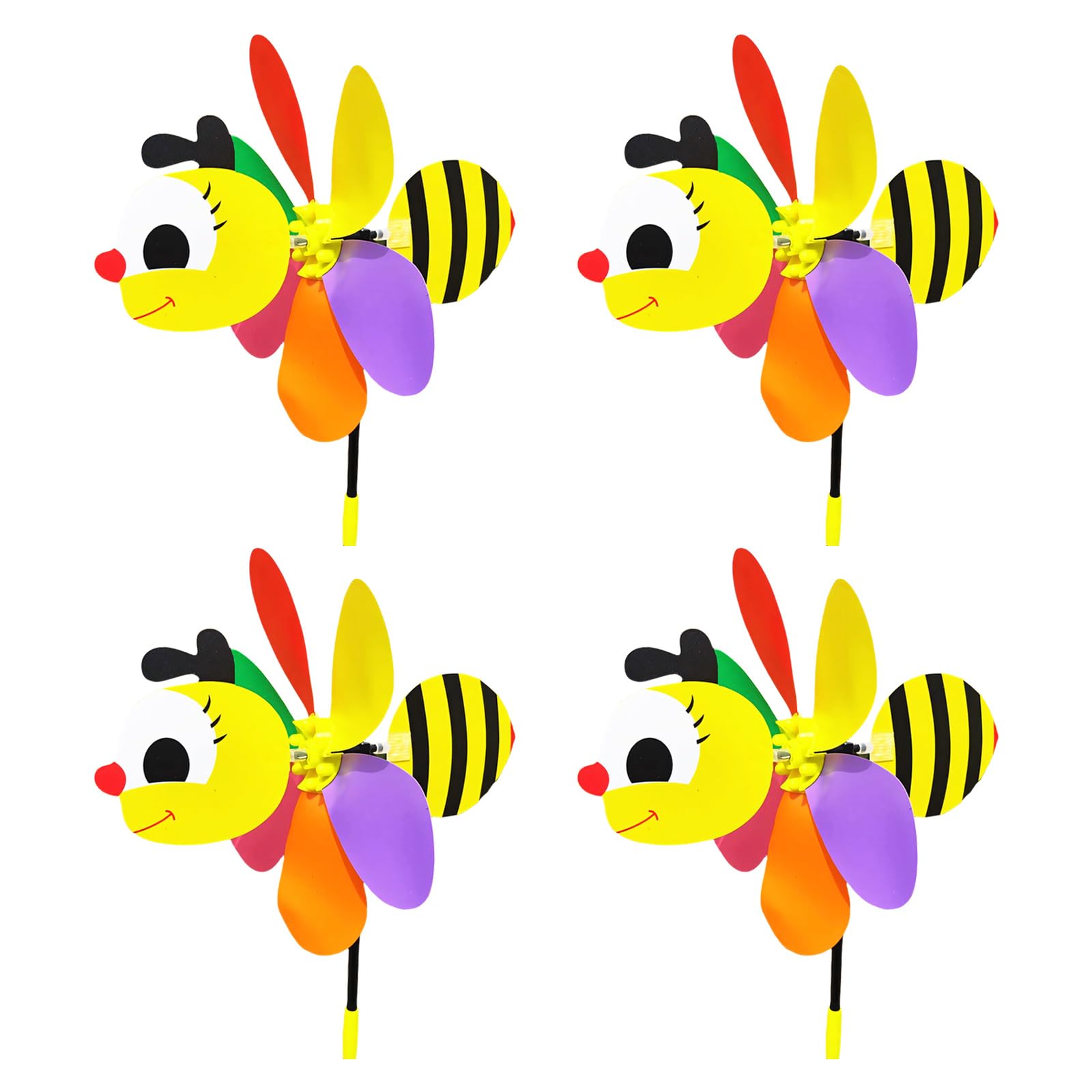 Colorful Cartoon Animal Wind Spinner Children Toy Scare Birds Away Wind Spinner Garden Windmills Adornment Cartoon Animal Windmills