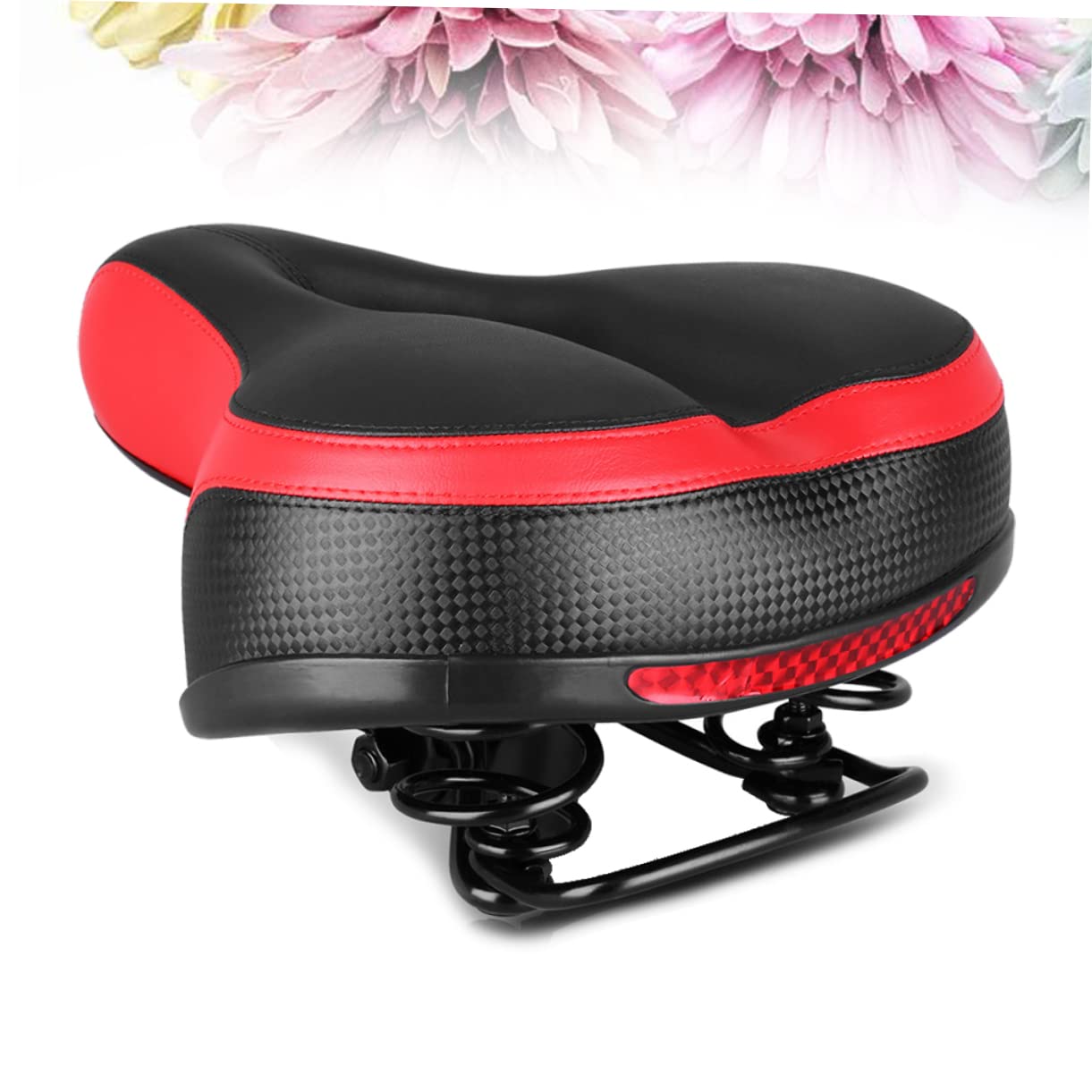 Gatuida Seggiolino per Bicicletta Sella Seggiolino per Bici Extra Large Cuscino del Sedile Parti Montagna Selle Sedili Larghi Mountain Bike Seggiolino Bici Imbottito Ergonomico Rosso