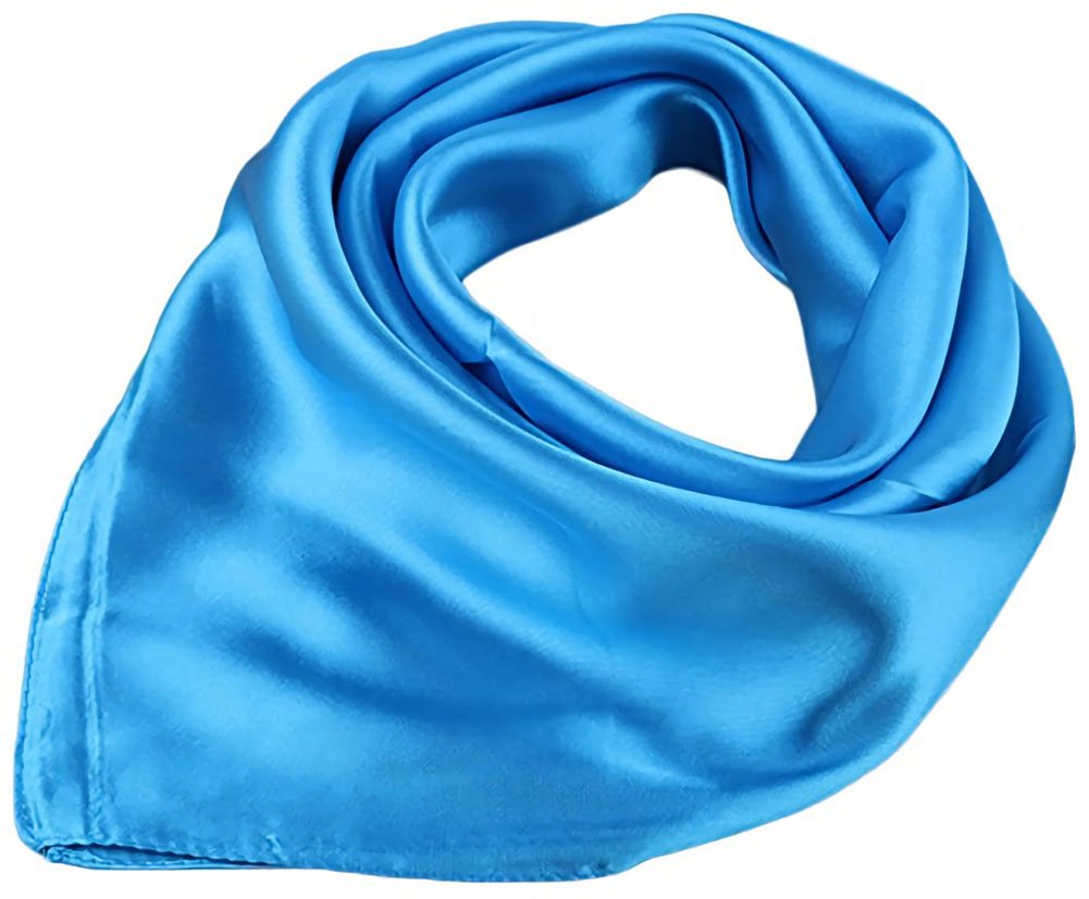 BOWKITEWomen Scarf Retro Girls Satin Small Bandana Hair Tie for A Costume 23"