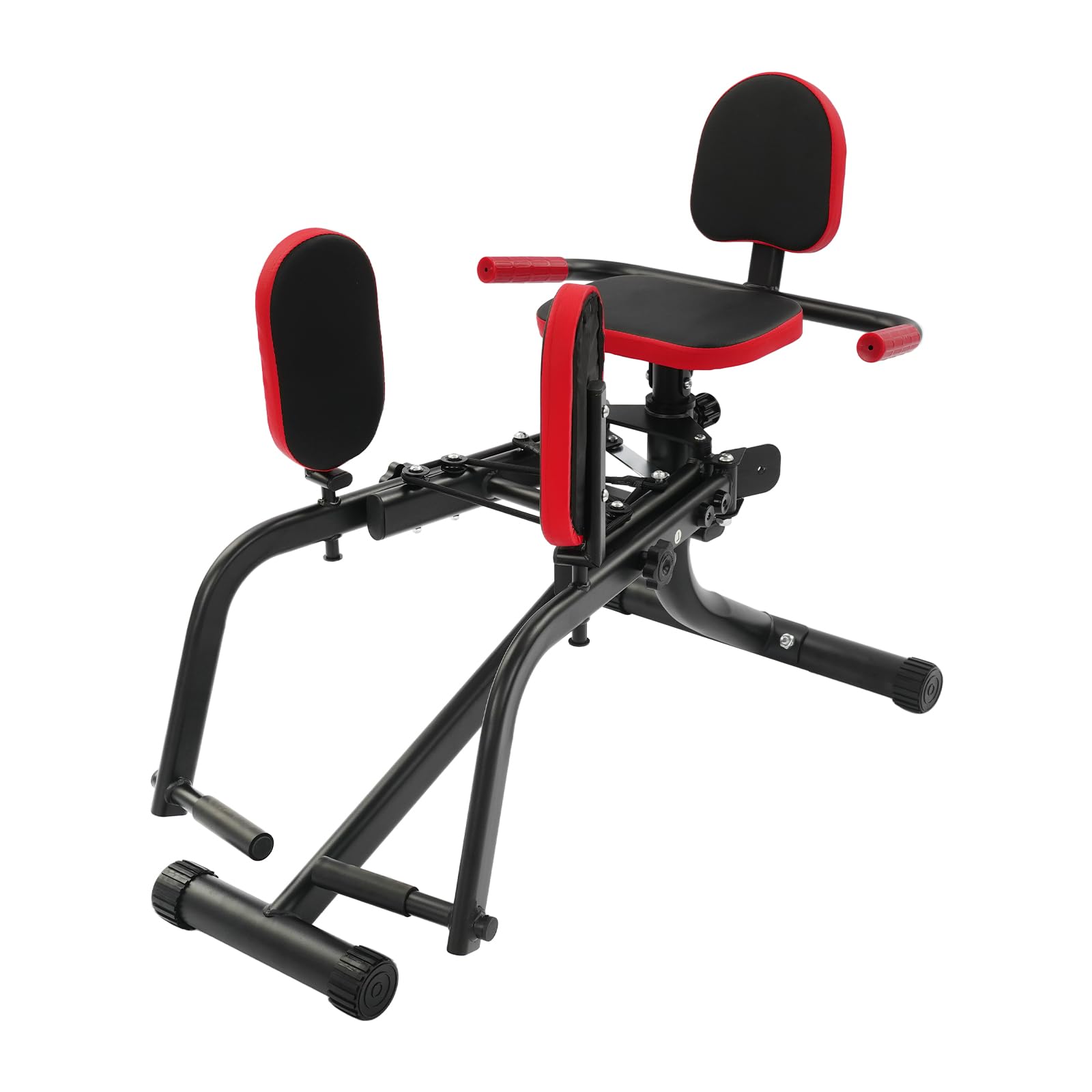 Abduktoren und Adduktoren Trainer, 2 in 1 Hüfttrainer für Zuhause | 70 bis 76 cm höhenverstellbar, Stahlrahmen, Sitz und Rückenlehne gepolstert, 88 x 27 cm, Home Gym