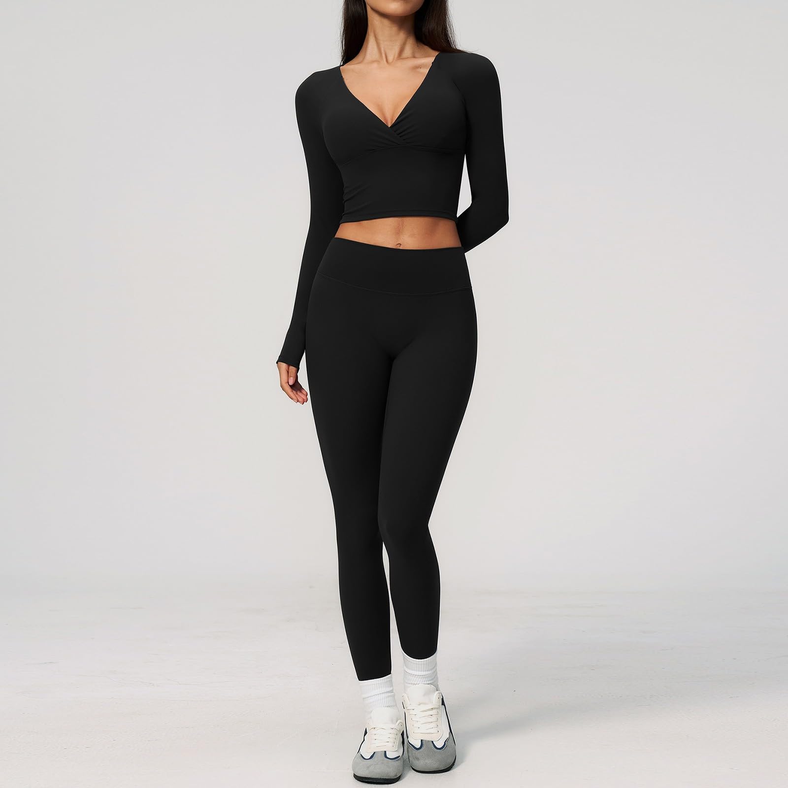Abbigliamento Sportivo cremoso per Una vestibilità Snellente, Yoga all'aperto, Corsa, Traspirante, vestibilità Aderente, Yoga