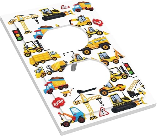 Miniatura 3 de Dibujos animados niños coche camión 1 pandilla dispositivo eléctrico dúplex receptáculo toma de corriente cubierta cubierta de pared cubierta